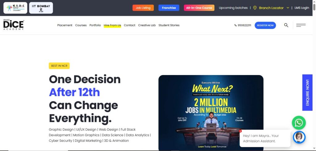 DICE Academy Website